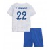 Frankrike Theo Hernandez #22 Bortedraktsett Barn VM 2022 Korte ermer (+ Korte bukser)